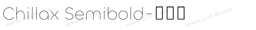 Chillax Semibold字体转换